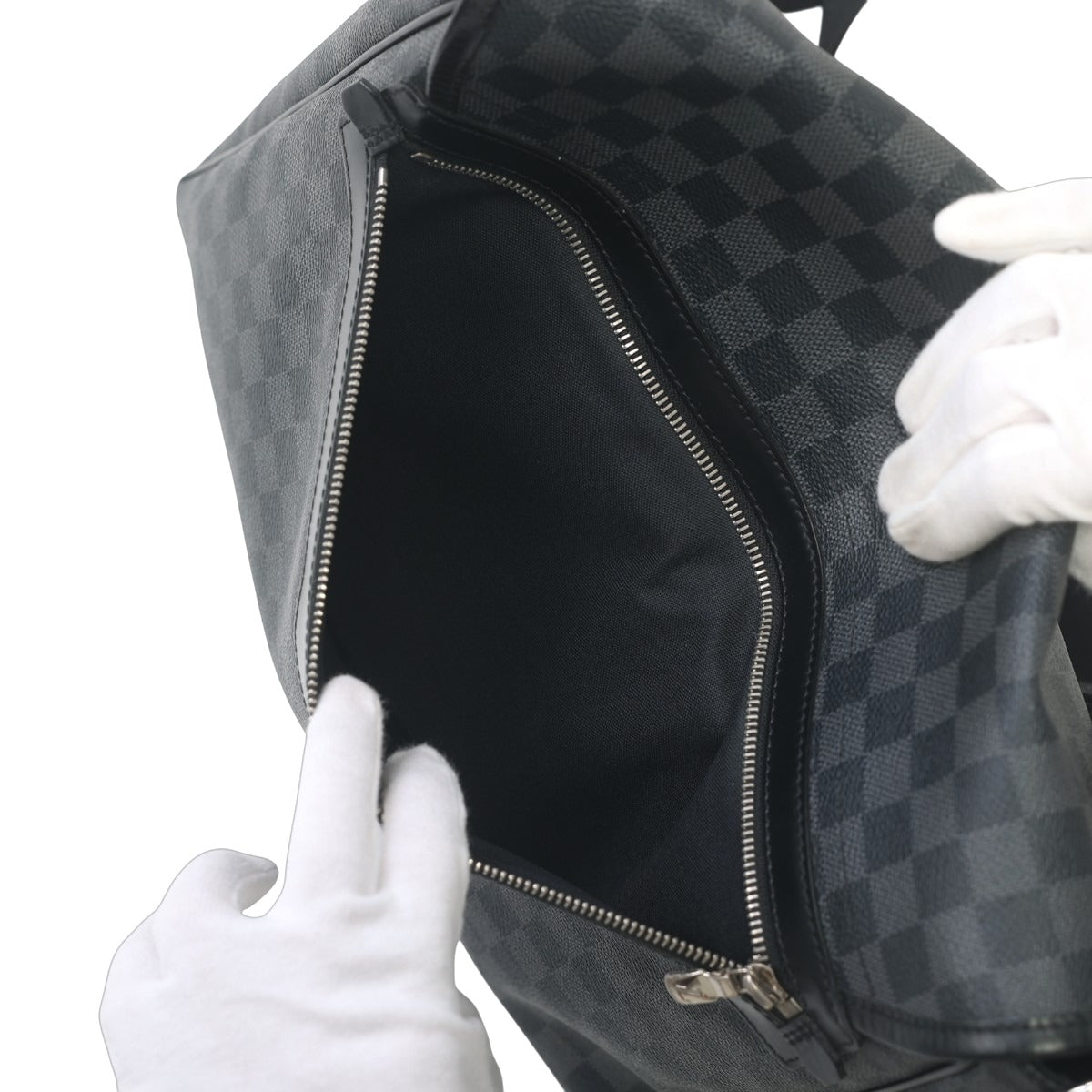 LOUIS VUITTON Shoulder Bag N58033 leather black Damier Grafitte Daniel GM