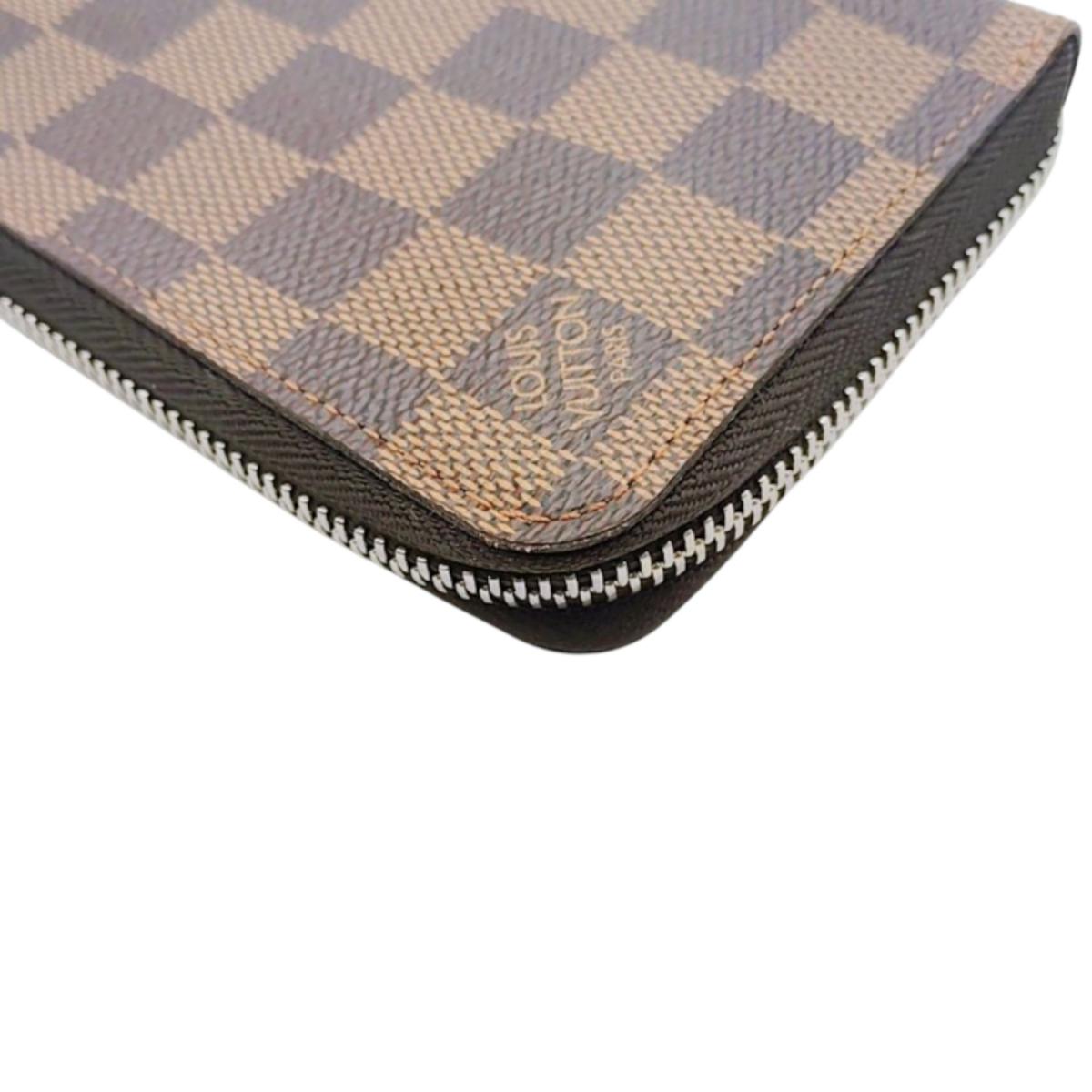 LOUIS VUITTON Long Wallet Purse N61207 Damier canvas Brown Damier Vertical