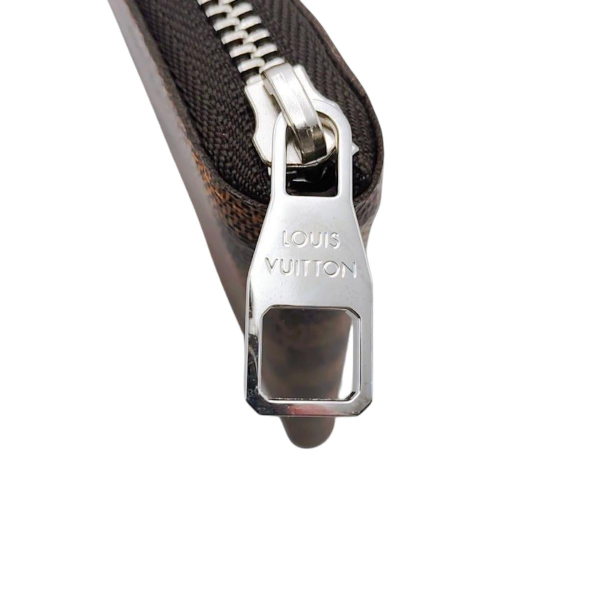 LOUIS VUITTON Long Wallet Purse N61207 Damier canvas Brown Damier Vertical