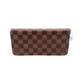 LOUIS VUITTON Long Wallet Purse N61207 Damier canvas Brown Damier Vertical