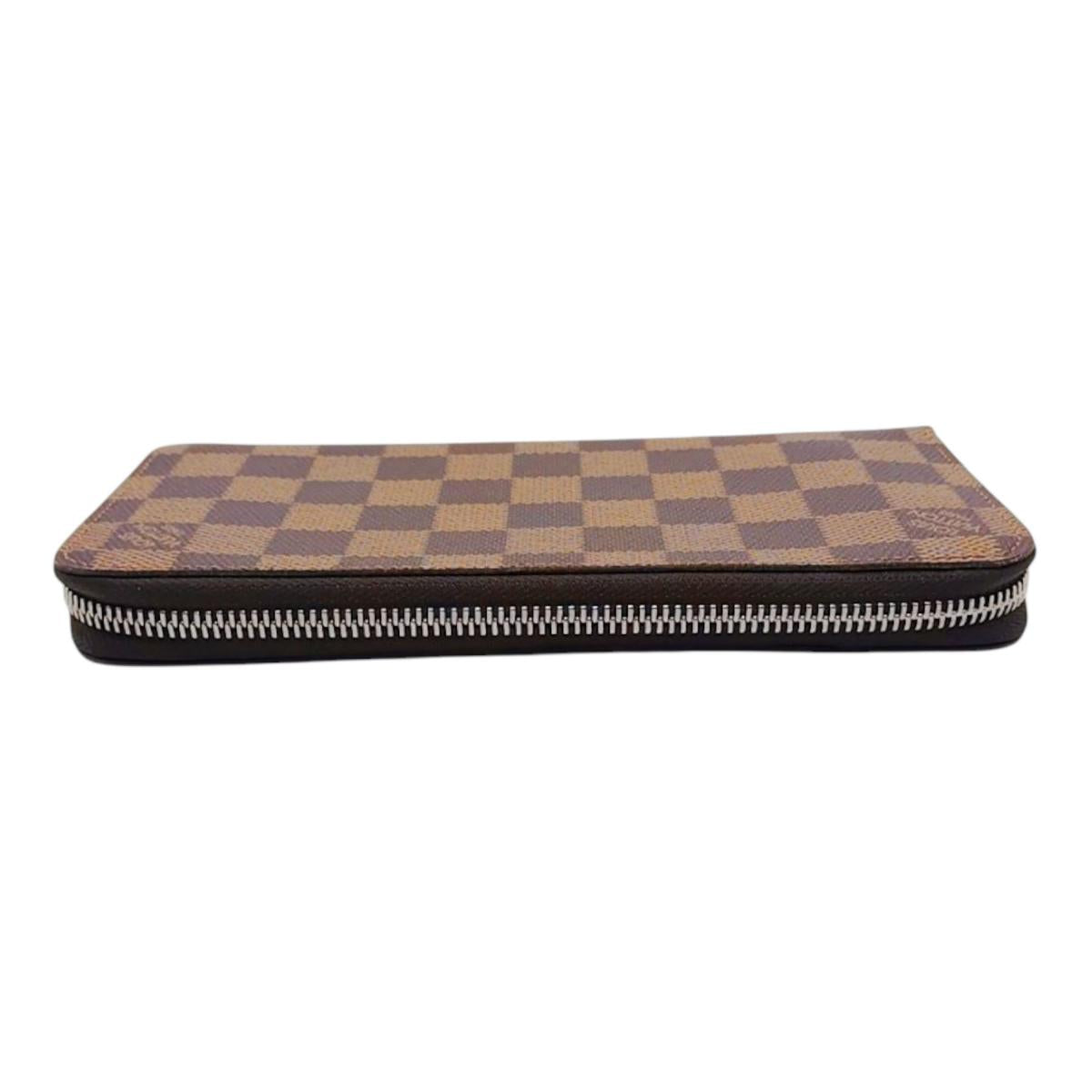 LOUIS VUITTON Long Wallet Purse N61207 Damier canvas Brown Damier Vertical