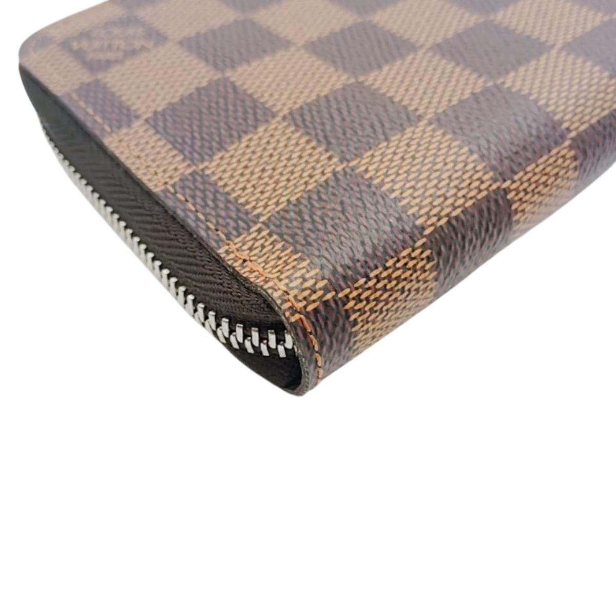 LOUIS VUITTON Long Wallet Purse N61207 Damier canvas Brown Damier Vertical