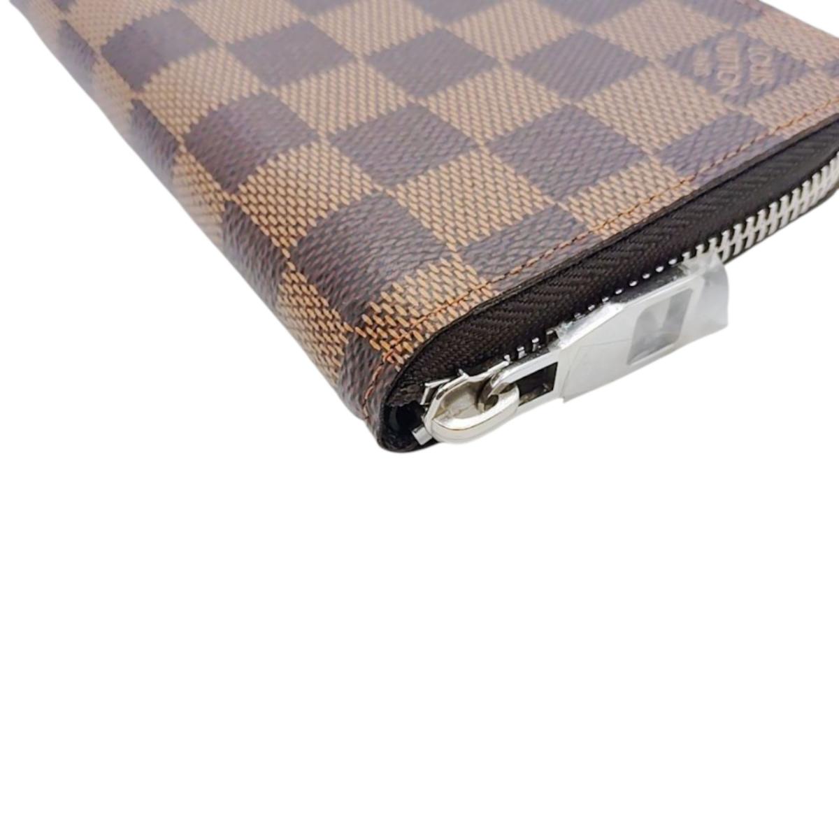 LOUIS VUITTON Long Wallet Purse N61207 Damier canvas Brown Damier Vertical