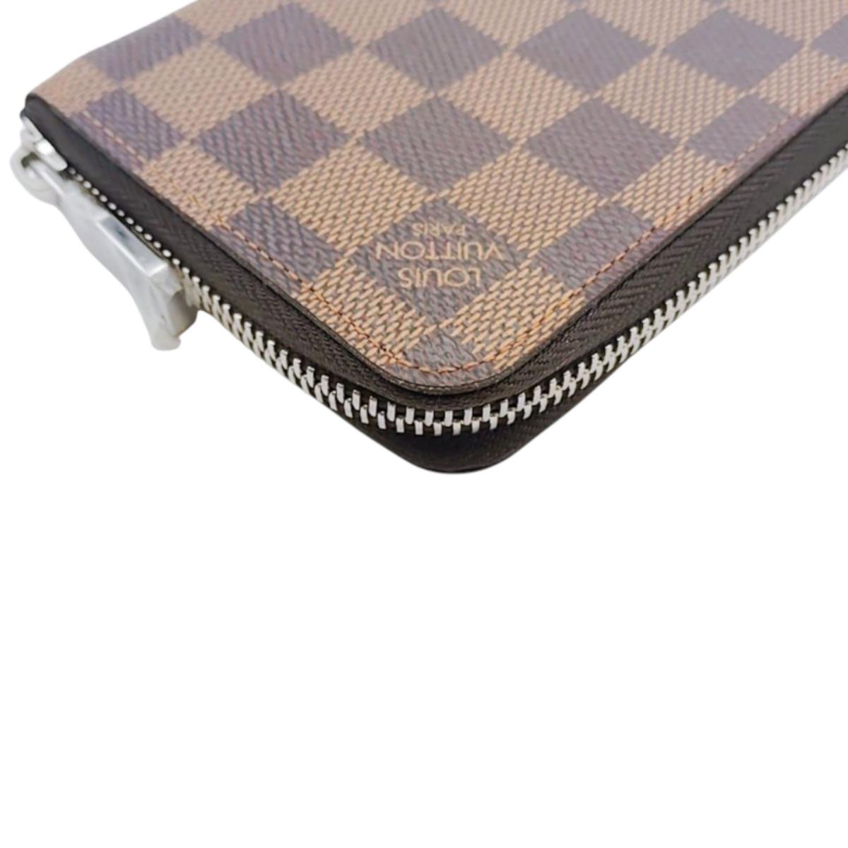 LOUIS VUITTON Long Wallet Purse N61207 Damier canvas Brown Damier Vertical