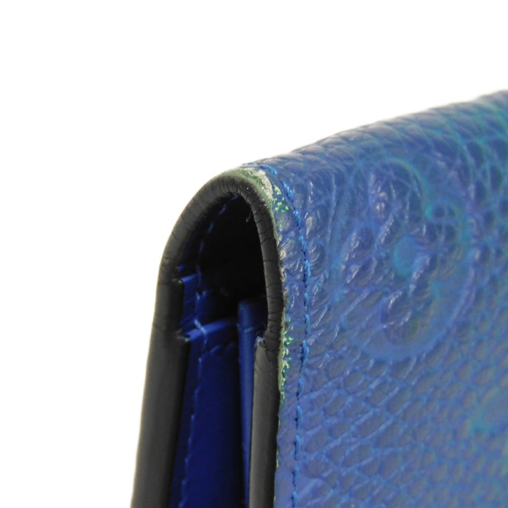 LOUIS VUITTON Long Wallet Purse M81255 Taurillon Clemence leather (monogram embossed) Neon green Monogram Taurillon Clemence Portefeuille Braza