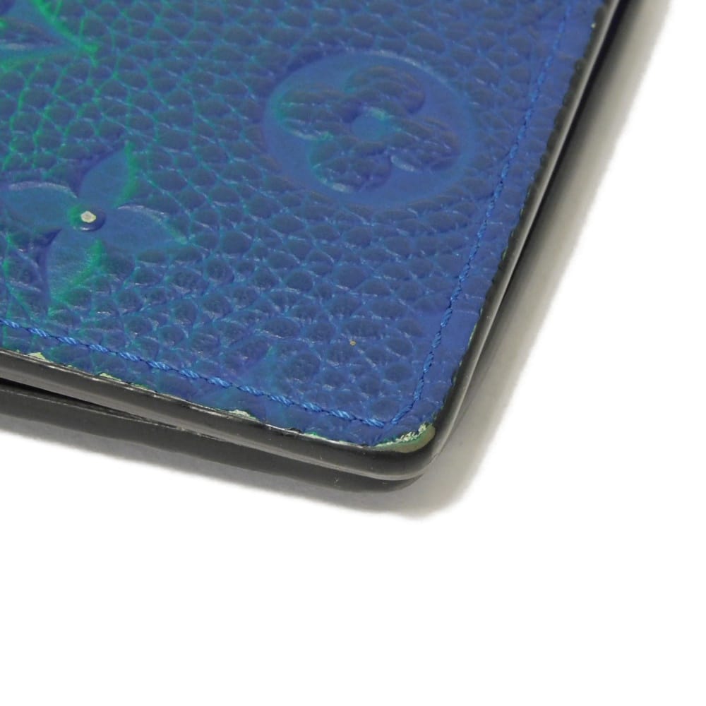 LOUIS VUITTON Long Wallet Purse M81255 Taurillon Clemence leather (monogram embossed) Neon green Monogram Taurillon Clemence Portefeuille Braza