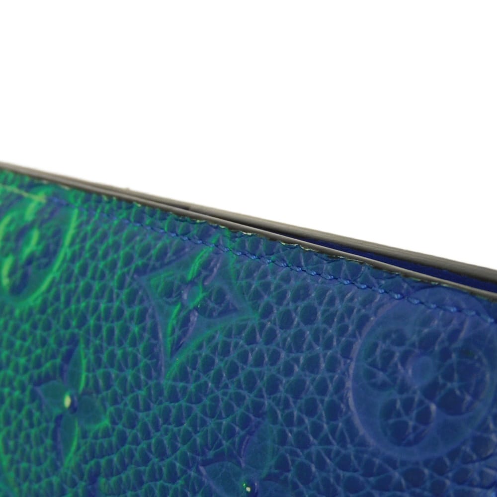 LOUIS VUITTON Long Wallet Purse M81255 Taurillon Clemence leather (monogram embossed) Neon green Monogram Taurillon Clemence Portefeuille Braza