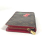 LOUIS VUITTON Long Wallet Purse M95006 Monogram Cherry Canvas Brown Monogram Cherry by Takashi Murakami Porto Monet Zip Women Used Authentic