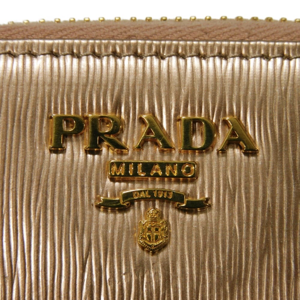 PRADA Coin case 1MM268 Vitello Move Leather Pink gold logo Vitello Move Coin Purse