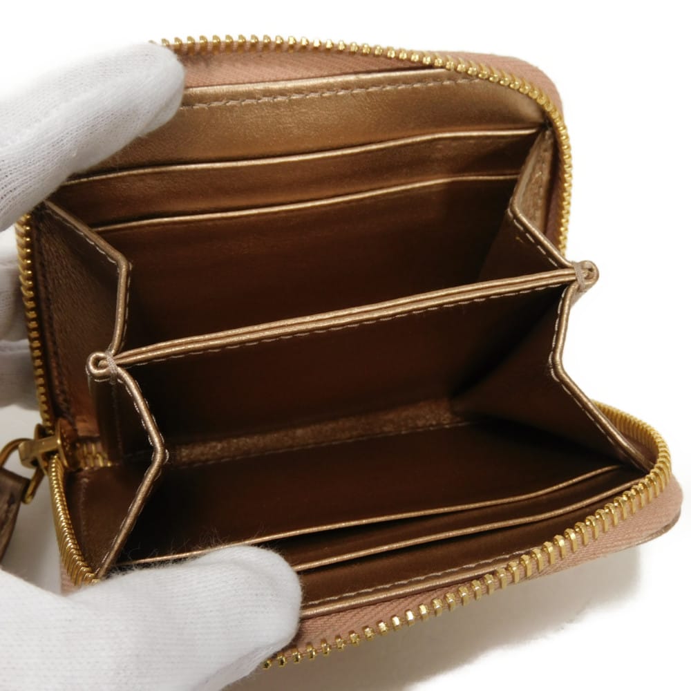 PRADA Coin case 1MM268 Vitello Move Leather Pink gold logo Vitello Move Coin Purse