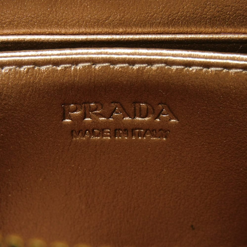 PRADA Coin case 1MM268 Vitello Move Leather Pink gold logo Vitello Move Coin Purse
