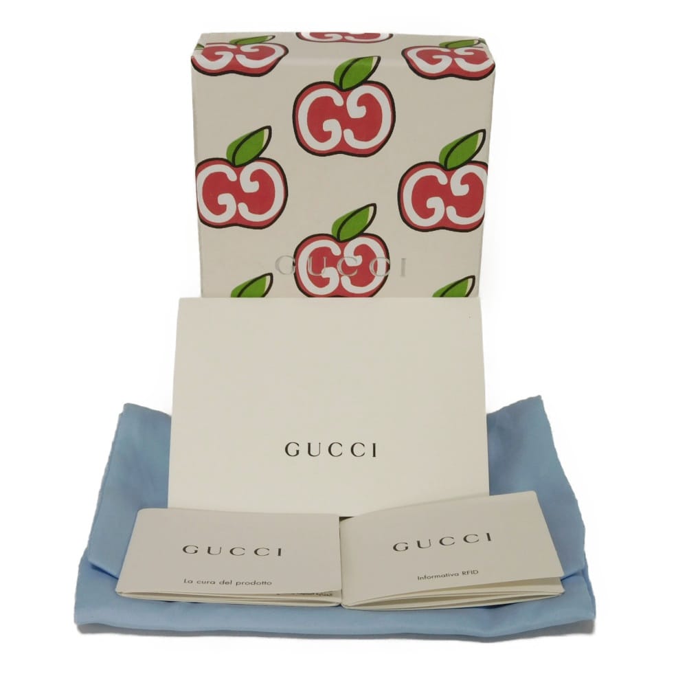 GUCCI Bifold Wallet 624641 2BQAG 8646 GG Supreme canvas (polyurethane processing) beige GG Supreme GG Apple Compact Wallet