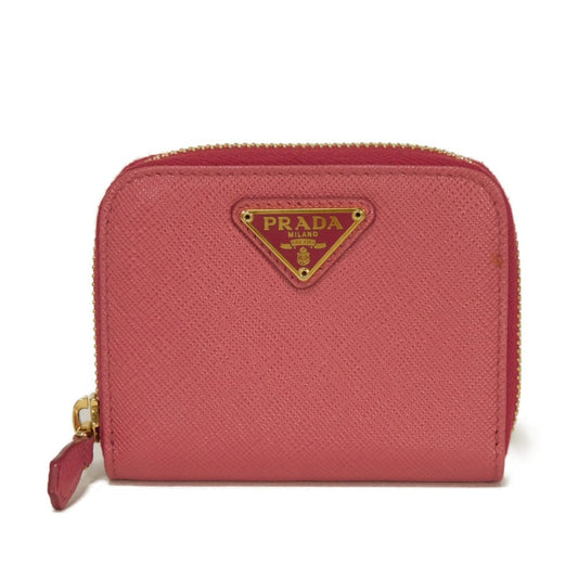 PRADA Coin case 1MM268 QHH F0505 Safiano leather (stamped) Peonia Triangle logo Saffiano coin purse