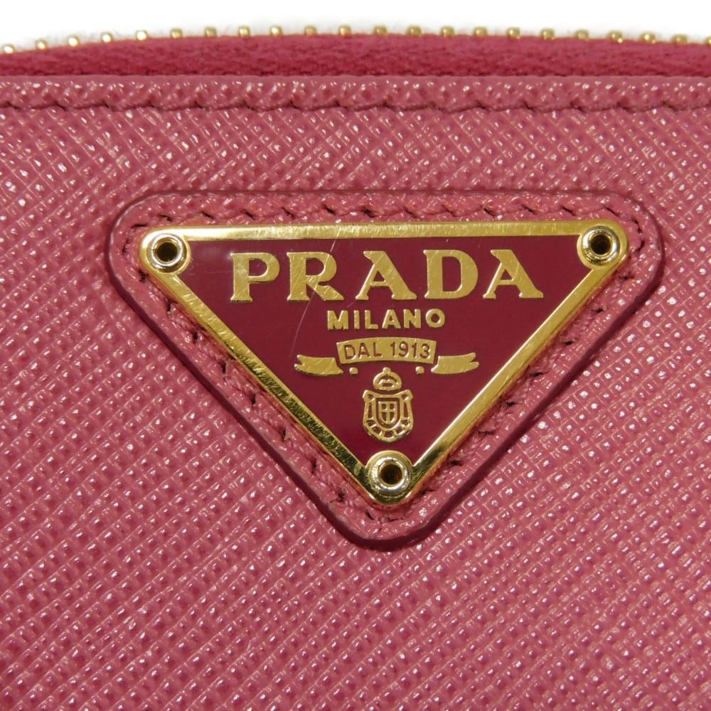 PRADA Coin case 1MM268 QHH F0505 Safiano leather (stamped) Peonia Triangle logo Saffiano coin purse