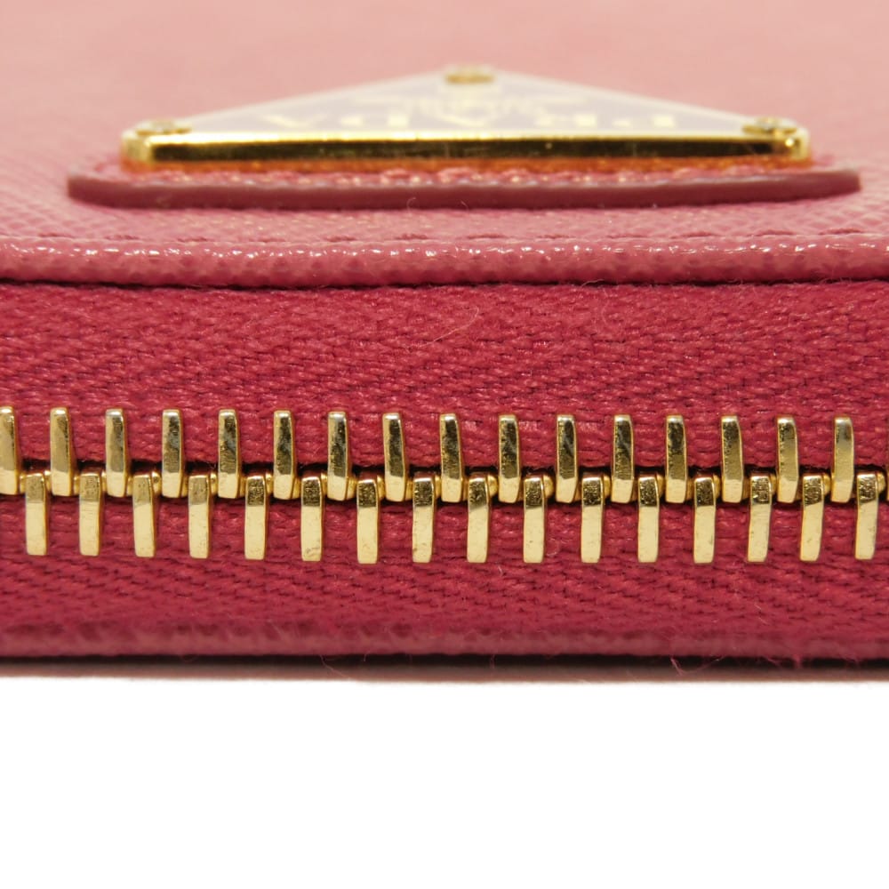 PRADA Coin case 1MM268 QHH F0505 Safiano leather (stamped) Peonia Triangle logo Saffiano coin purse