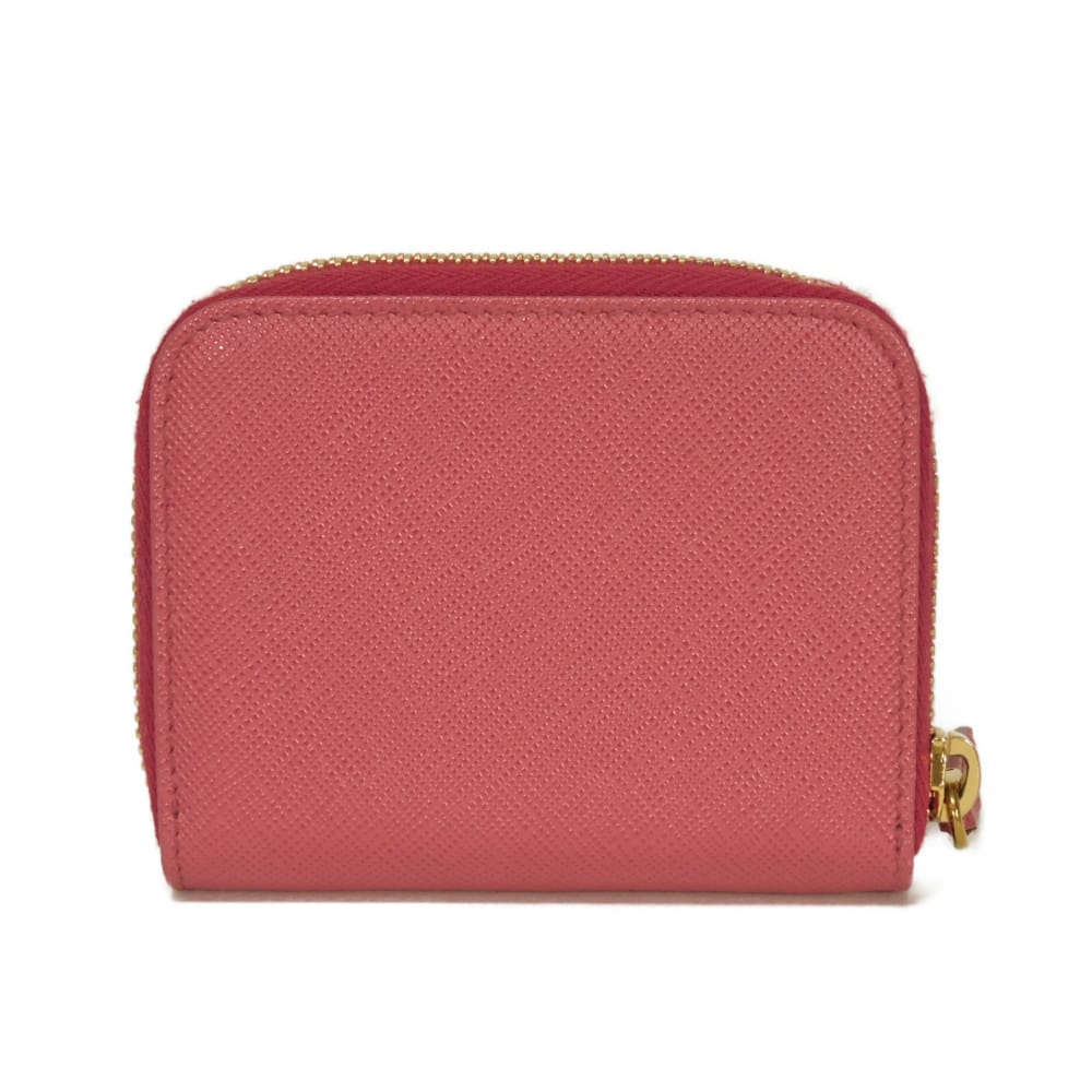 PRADA Coin case 1MM268 QHH F0505 Safiano leather (stamped) Peonia Triangle logo Saffiano coin purse