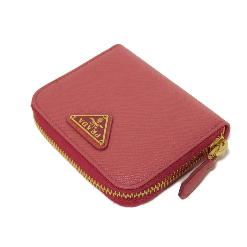 PRADA Coin case 1MM268 QHH F0505 Safiano leather (stamped) Peonia Triangle logo Saffiano coin purse