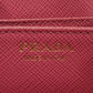 PRADA Coin case 1MM268 QHH F0505 Safiano leather (stamped) Peonia Triangle logo Saffiano coin purse