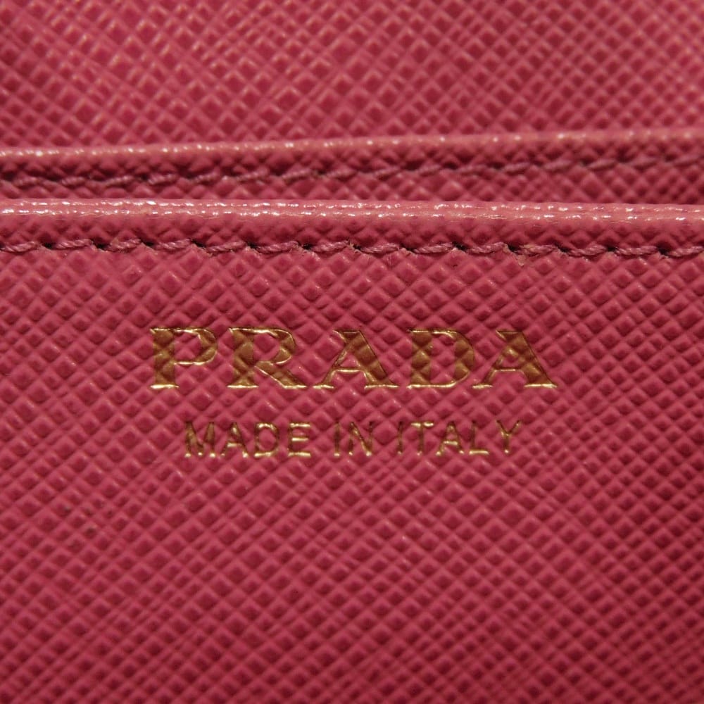 PRADA Coin case 1MM268 QHH F0505 Safiano leather (stamped) Peonia Triangle logo Saffiano coin purse