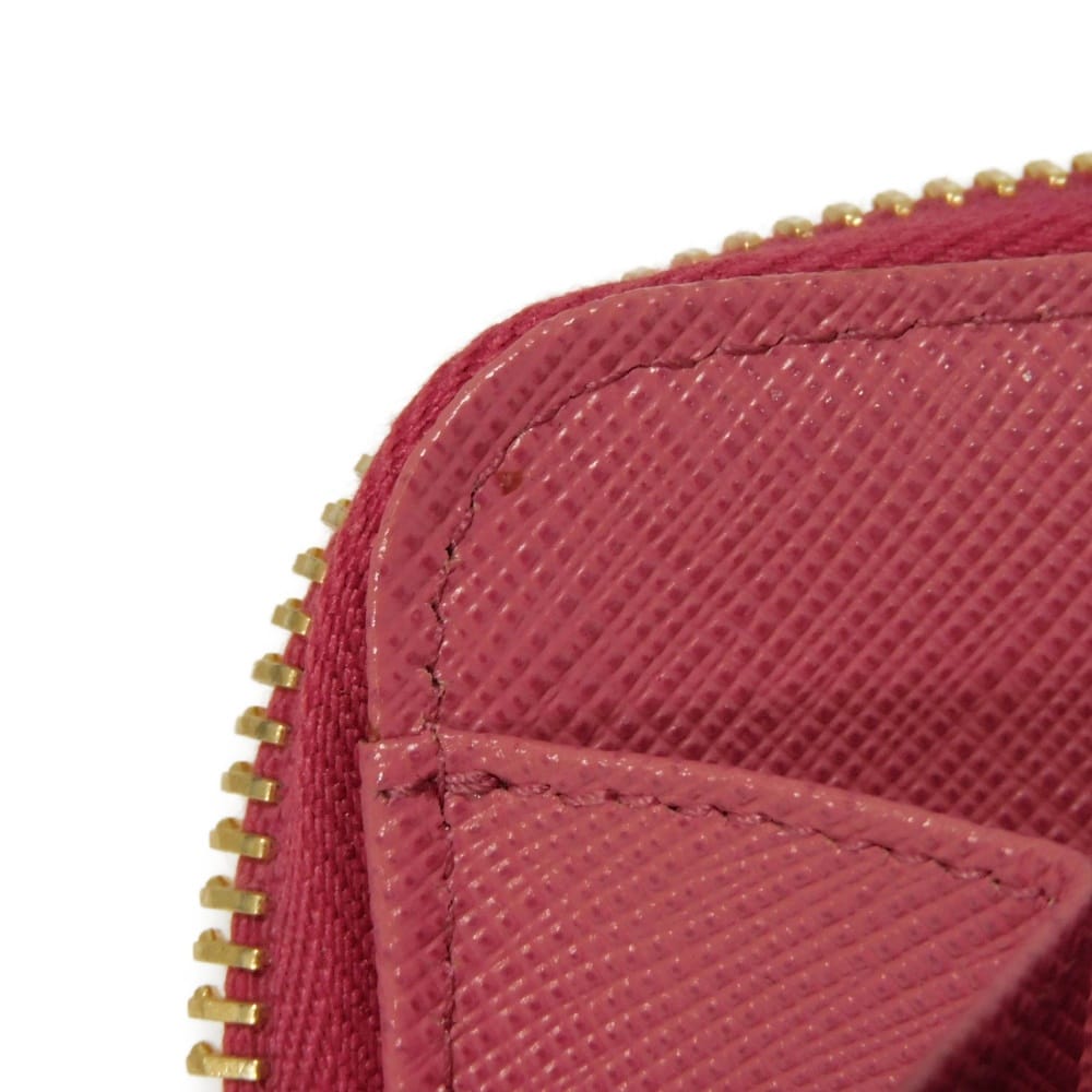 PRADA Coin case 1MM268 QHH F0505 Safiano leather (stamped) Peonia Triangle logo Saffiano coin purse