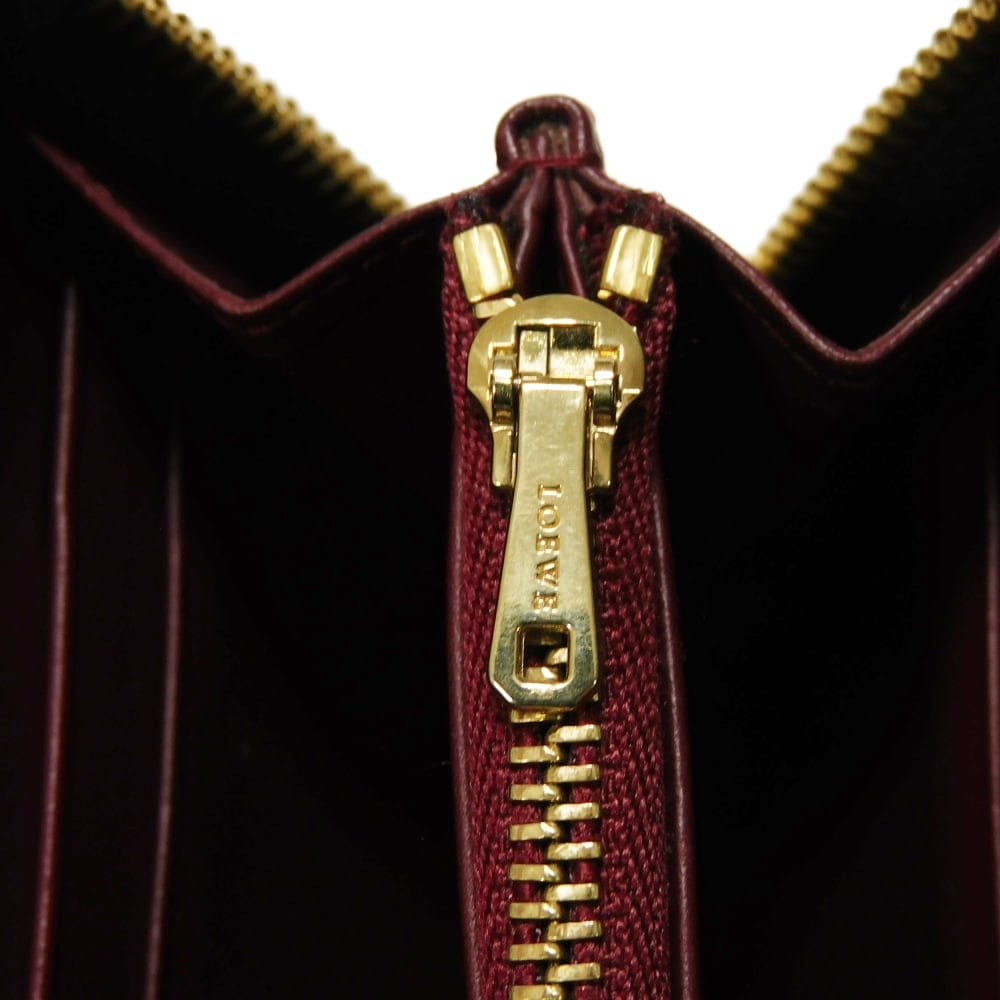 LOEWE Long Wallet Purse 113N95.F13 Goatskin black anagram Amazona Zip Around Wallet