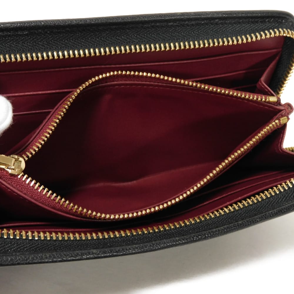 LOEWE Long Wallet Purse 113N95.F13 Goatskin black anagram Amazona Zip Around Wallet