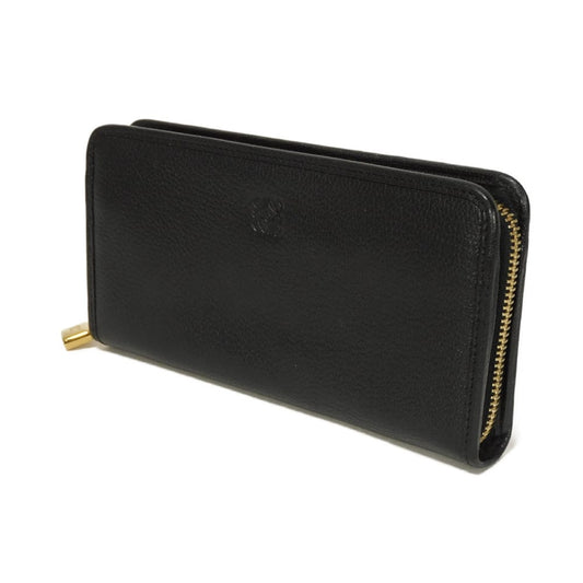 LOEWE Long Wallet Purse 113N95.F13 Goatskin black anagram Amazona Zip Around Wallet