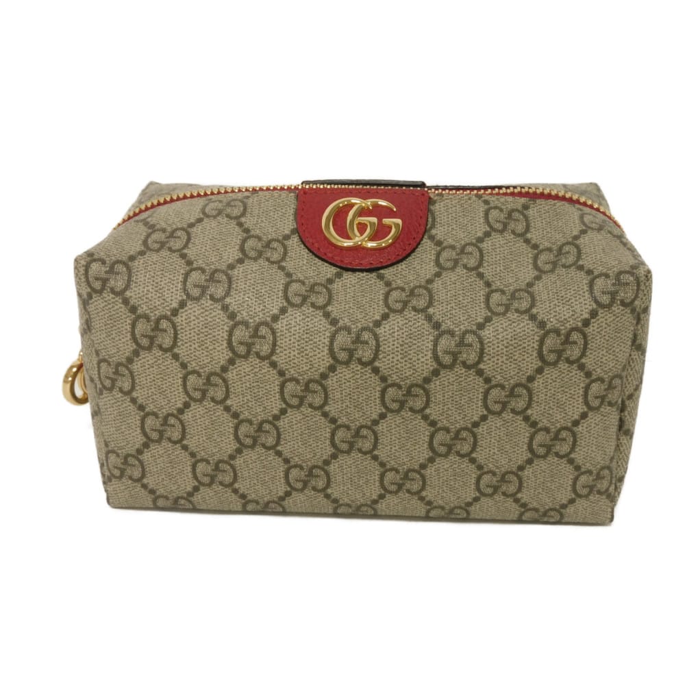 GUCCI Pouch 548393 K5I5G 9778 GG Supreme canvas (polyurethane processing) beige GG Supreme Ophidia Cosmetic Case