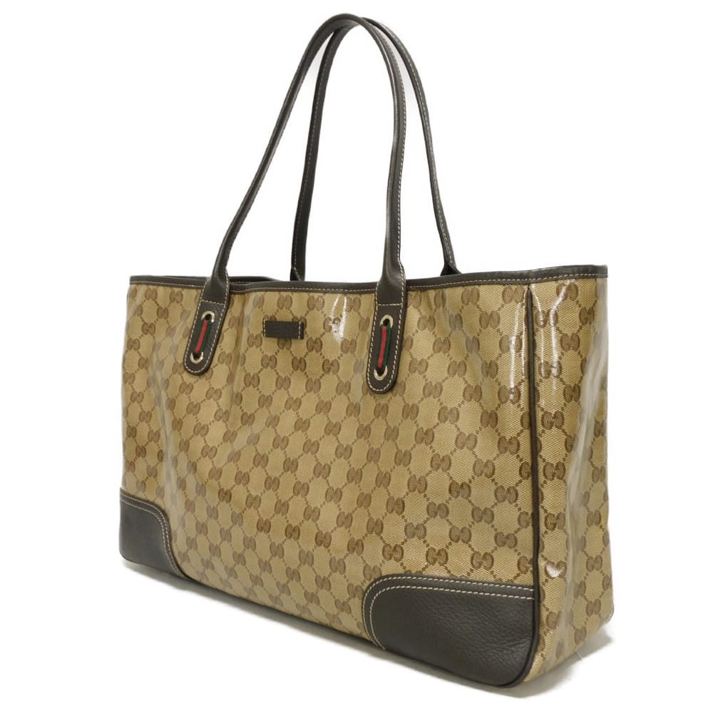 GUCCI Tote Bag 293589 GG Crystal Canvas (Plastics finish) beige Sherry GG Crystal Tote