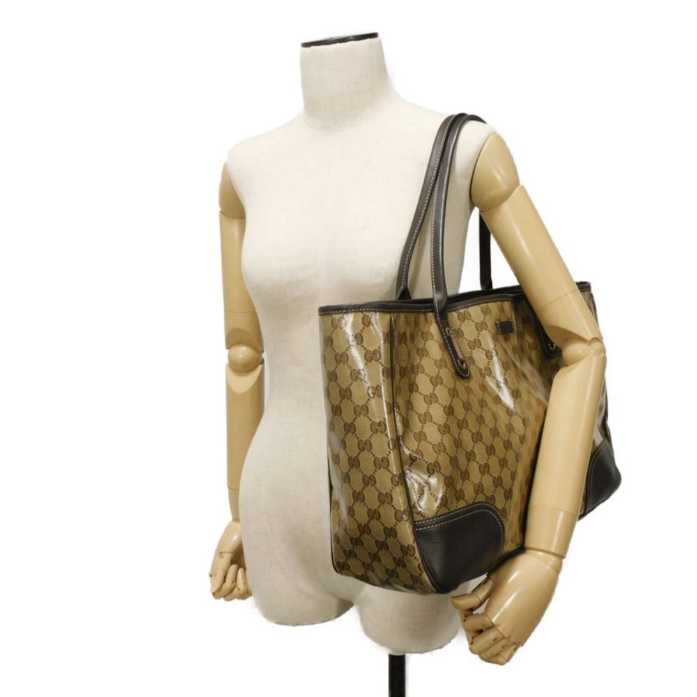 GUCCI Tote Bag 293589 GG Crystal Canvas (Plastics finish) beige Sherry GG Crystal Tote