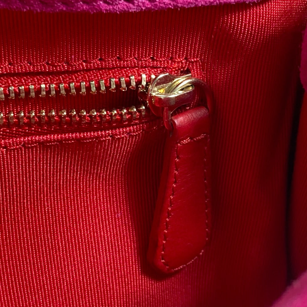 Christian Louboutin Clutch bag 1120586 Calfskin/patent leather/suede Brown x pink By color Riviera Women Used Authentic