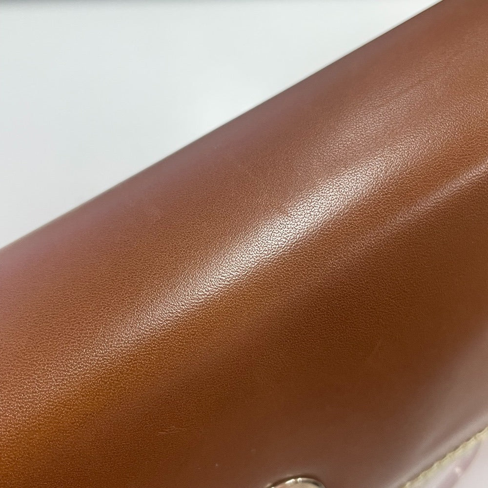 Christian Louboutin Clutch bag 1120586 Calfskin/patent leather/suede Brown x pink By color Riviera Women Used Authentic