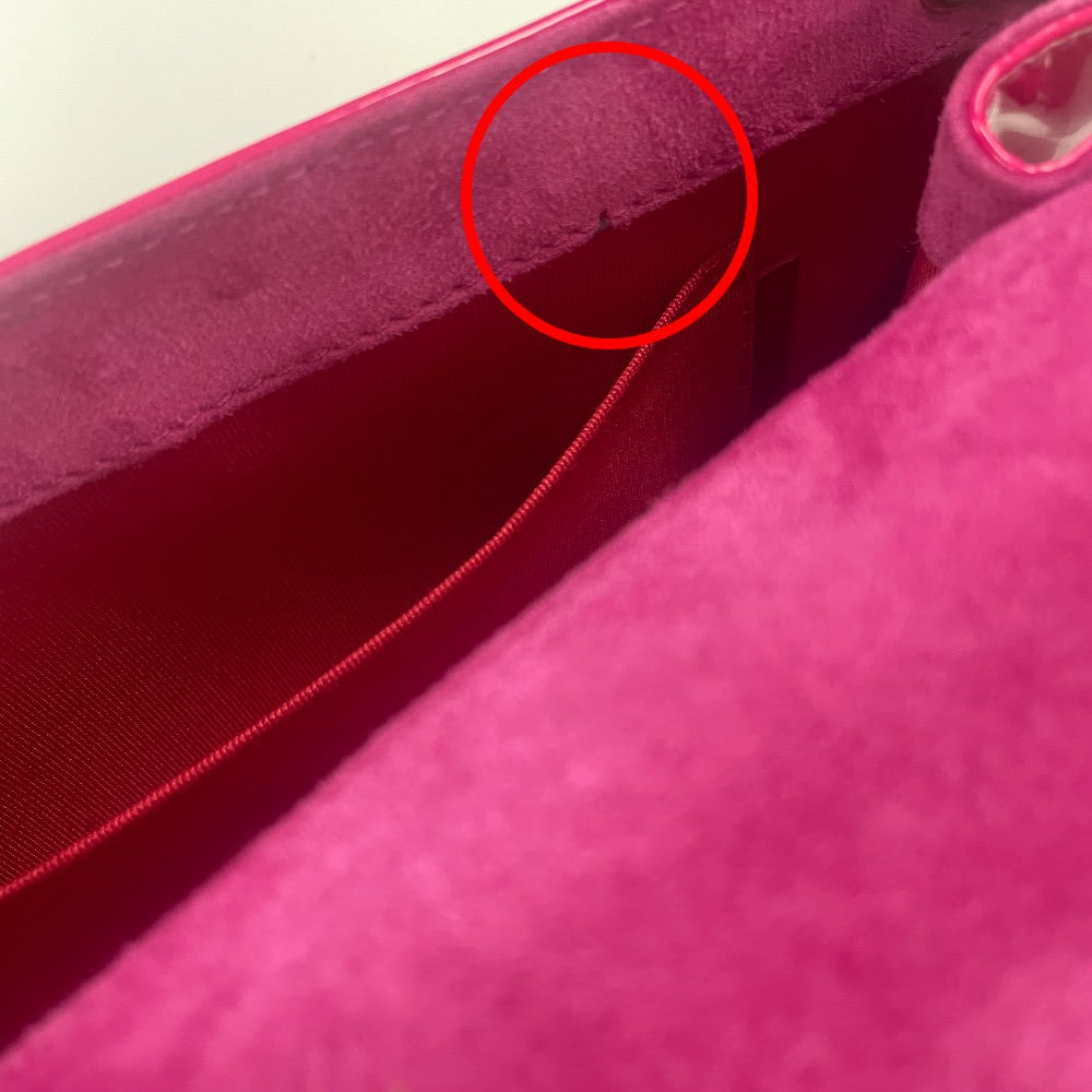 Christian Louboutin Clutch bag 1120586 Calfskin/patent leather/suede Brown x pink By color Riviera Women Used Authentic