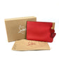 Christian Louboutin Clutch bag 1185073 leather black Heart charm with logo Women Used Authentic