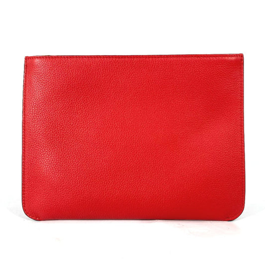 Christian Louboutin Clutch bag 1185073 leather black Heart charm with logo Women Used Authentic