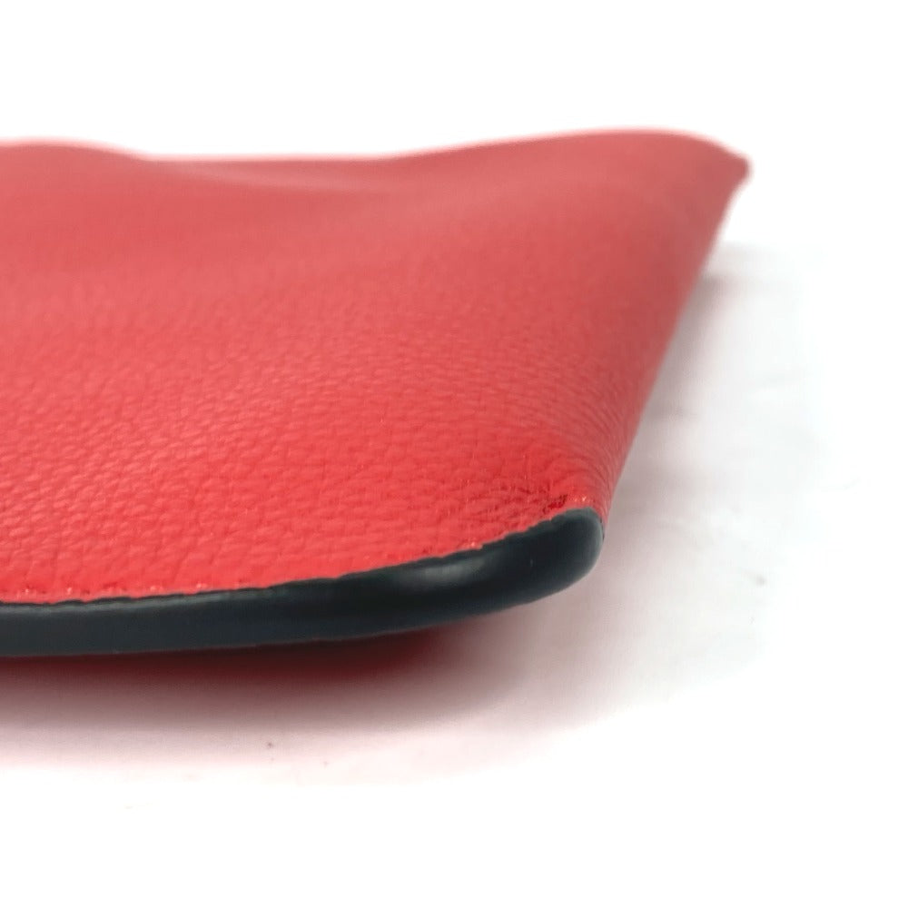 Christian Louboutin Clutch bag 1185073 leather black Heart charm with logo Women Used Authentic