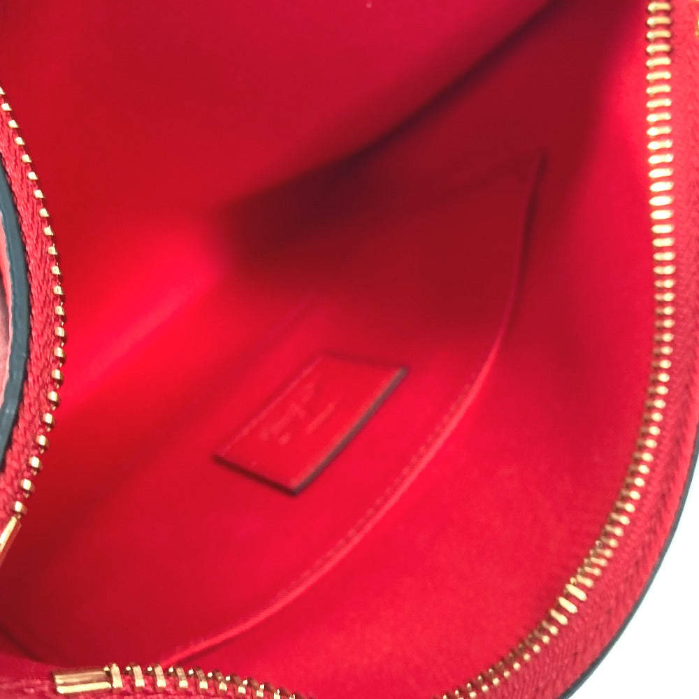 Christian Louboutin Clutch bag 1185073 leather black Heart charm with logo Women Used Authentic