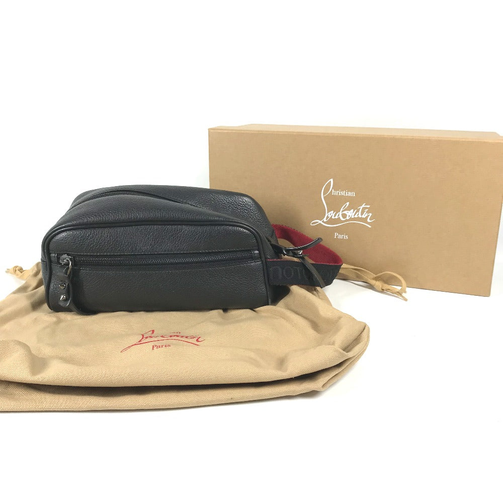 Christian Louboutin business bag 1205142 leather black BLASTER mens Used Authentic