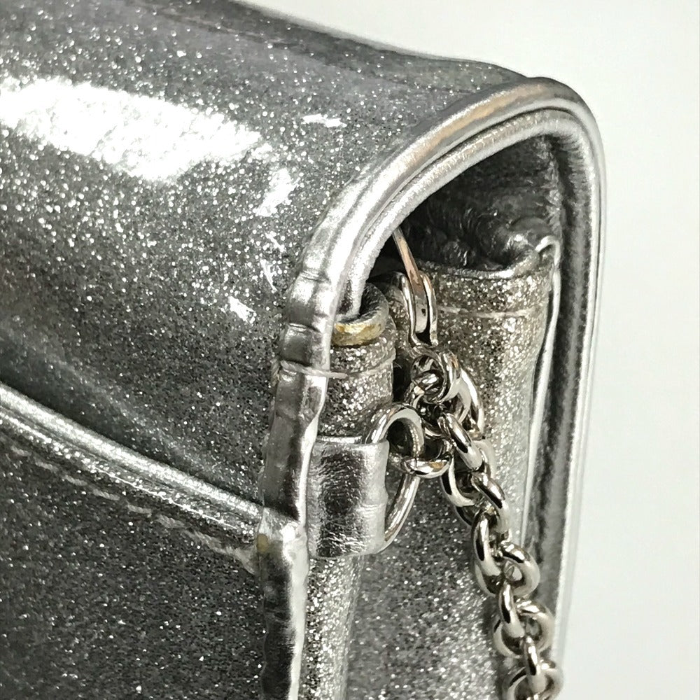 Christian Louboutin Clutch bag 1145132 PVC Silver Glitter Riviera Women Used Authentic