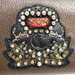 Christian Louboutin Long Wallet Purse 1175060 Calf leather Brown Studs logo Panettone mens Used Authentic