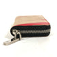 Christian Louboutin Coin case leather beige Wallet Coin Pocket craft logo Women Used Authentic