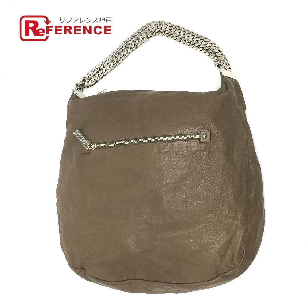 Christian Louboutin Shoulder Bag leather Brown Shoulder Women Used Authentic