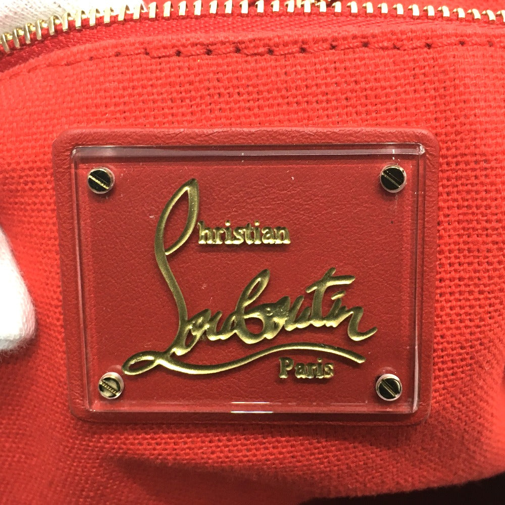 Christian Louboutin Shoulder Bag leather Brown Shoulder Women Used Authentic