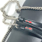 Christian Louboutin Backpack leather black Sequin logo MARIE JANE Women Used Authentic