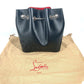 Christian Louboutin Backpack leather black Sequin logo MARIE JANE Women Used Authentic