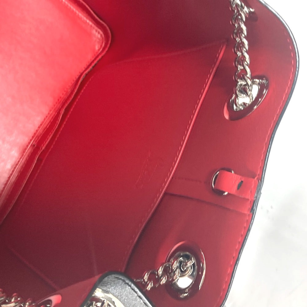 Christian Louboutin Backpack leather black Sequin logo MARIE JANE Women Used Authentic
