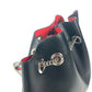 Christian Louboutin Backpack leather black Sequin logo MARIE JANE Women Used Authentic
