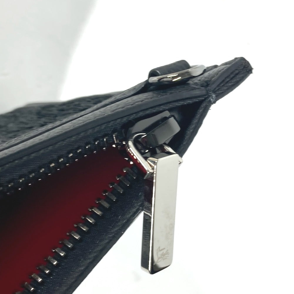 Christian Louboutin Shoulder Bag leather black SKY Sky Sequins Women Used Authentic