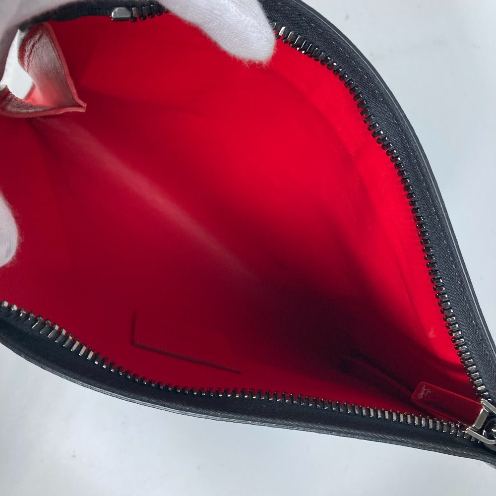 Christian Louboutin Shoulder Bag leather black SKY Sky Sequins Women Used Authentic