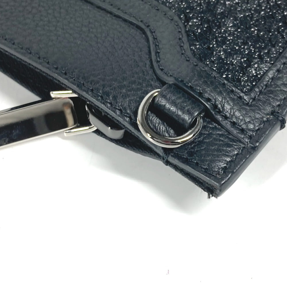 Christian Louboutin Shoulder Bag leather black SKY Sky Sequins Women Used Authentic